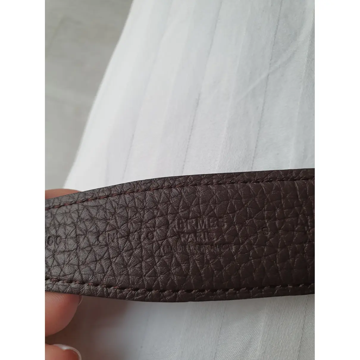 Collier de chien leather belt Hermès