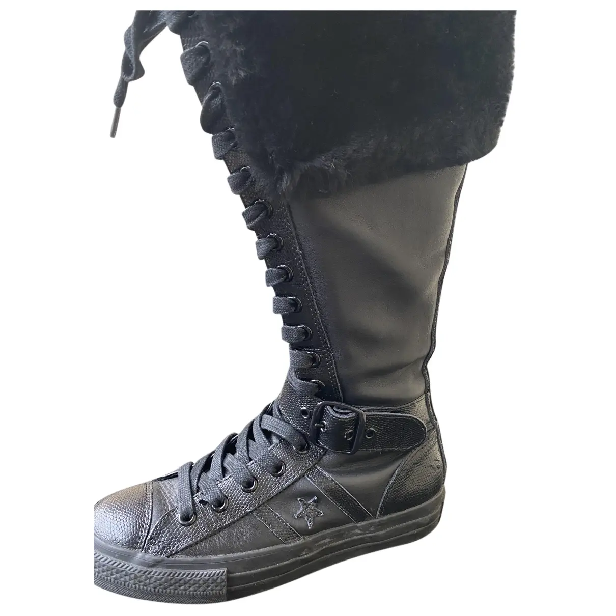 Leather wellington boots Converse