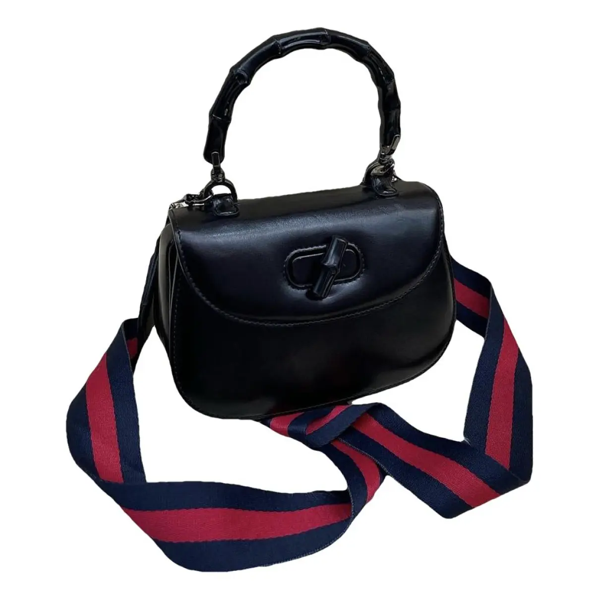 Convertible Bamboo Top Handle leather handbag