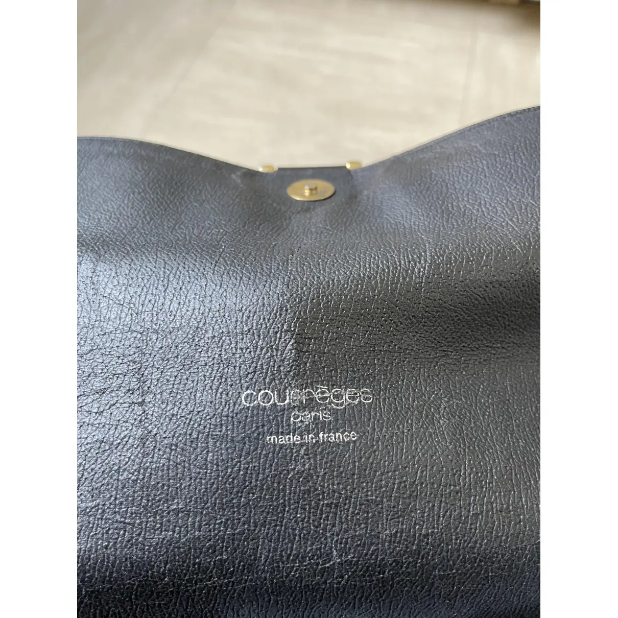 Leather crossbody bag Courrèges - Vintage