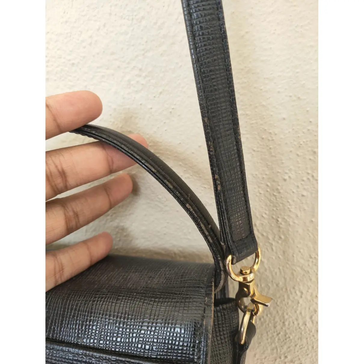Leather handbag Courrèges