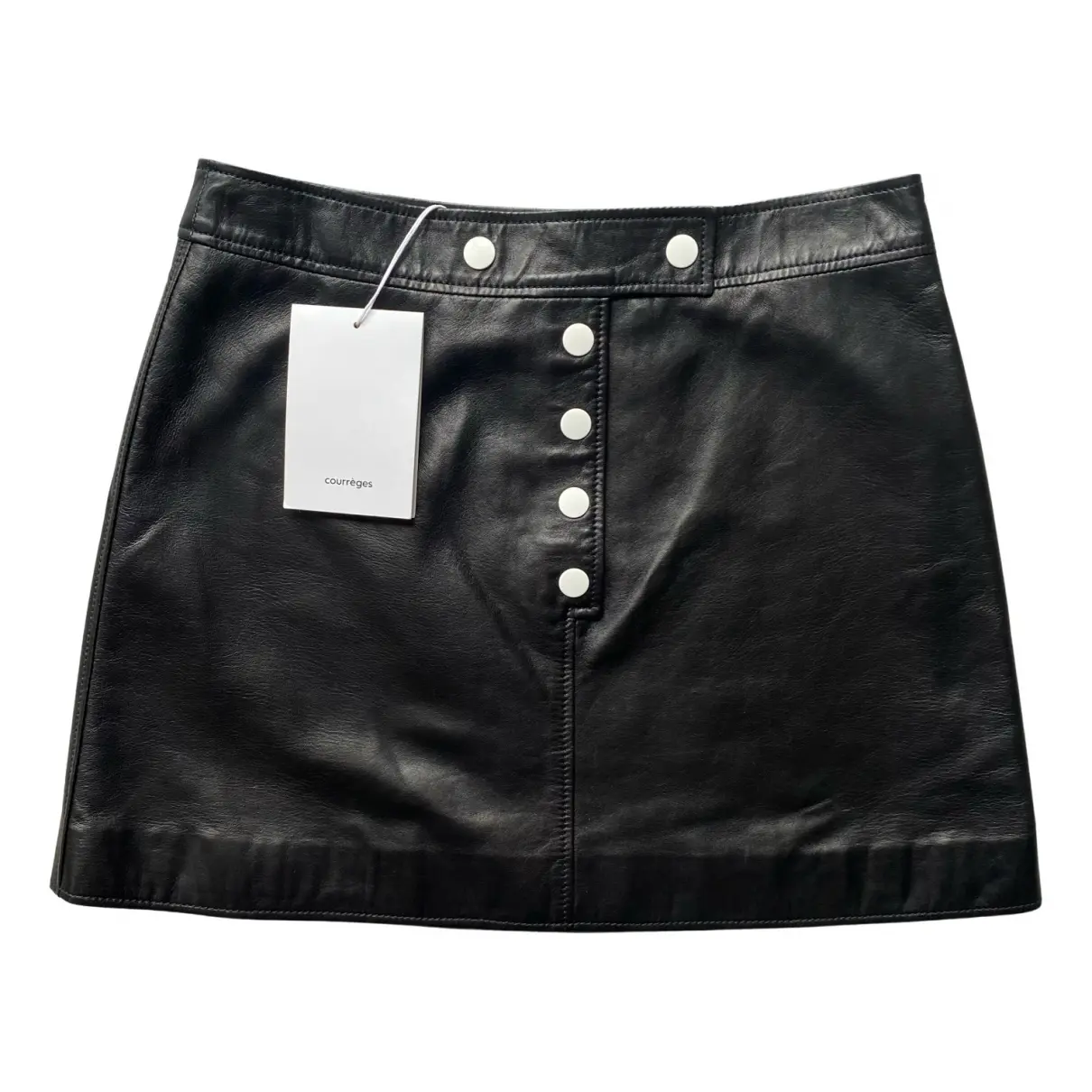 Leather mini skirt Courrèges