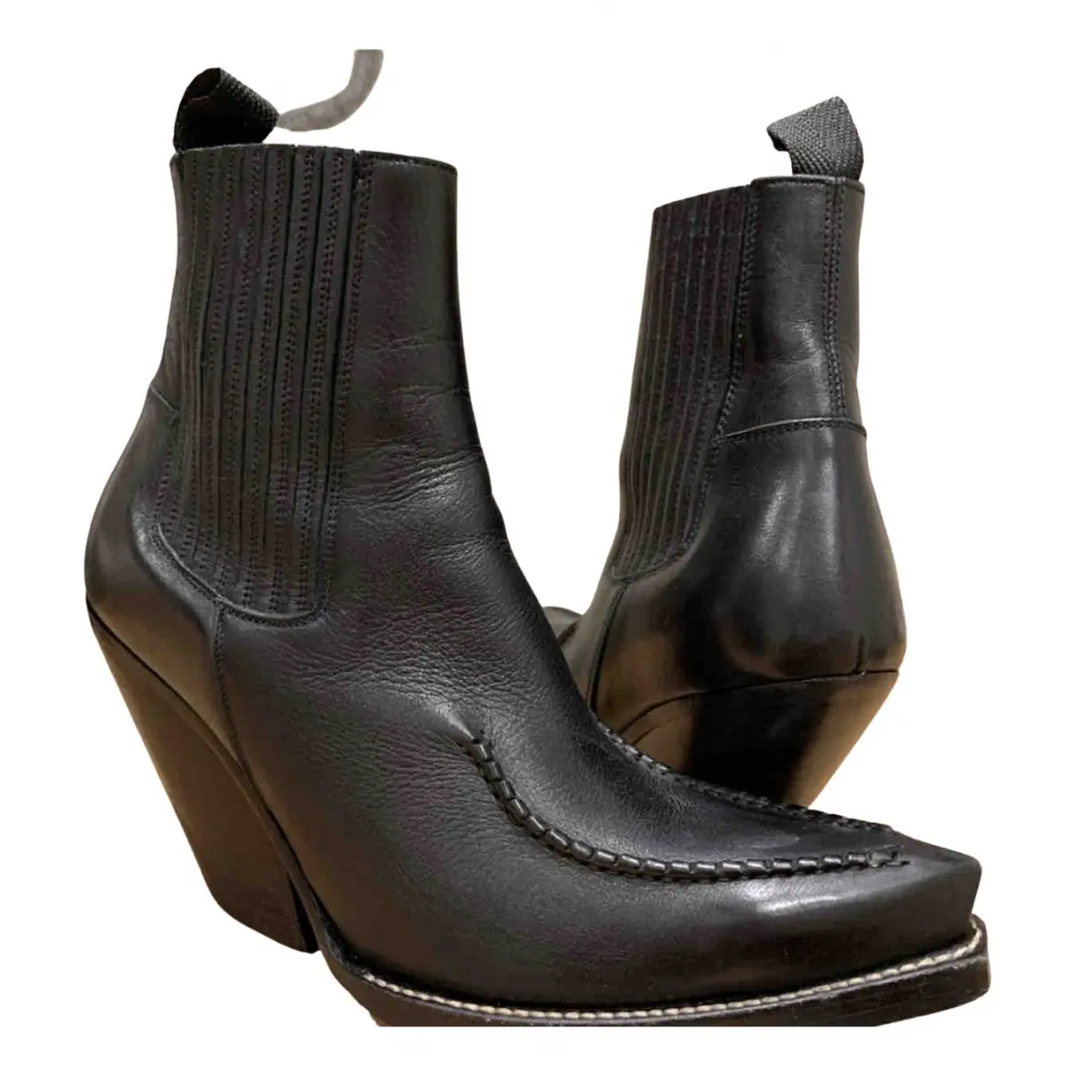 Cowboy leather western boots Celine