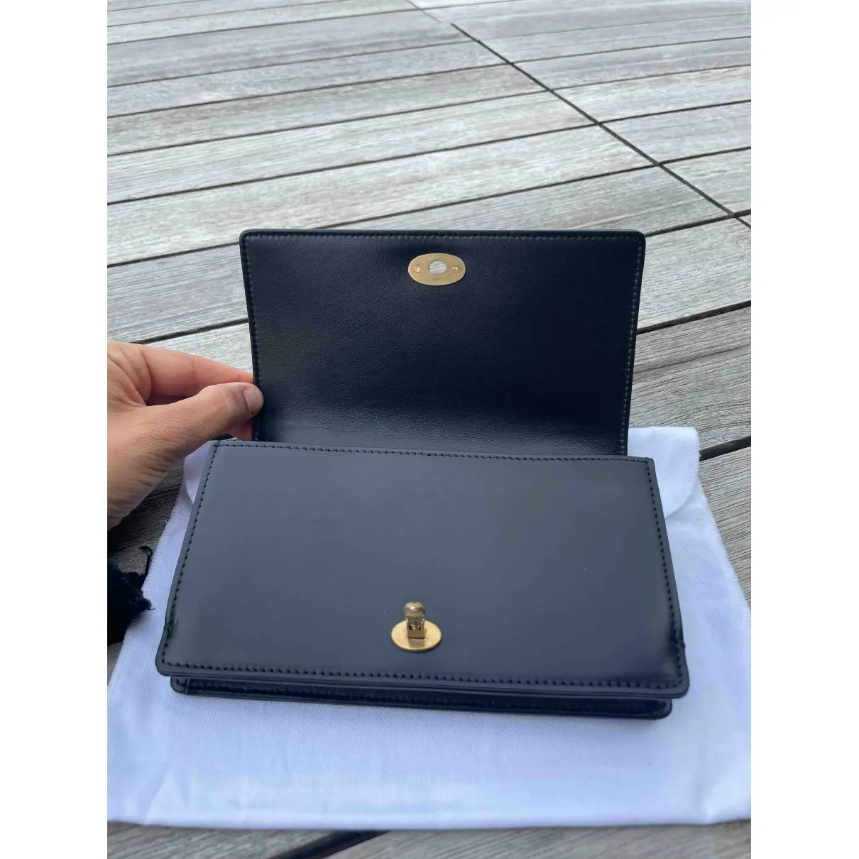 D-Bee leather clutch bag Dior