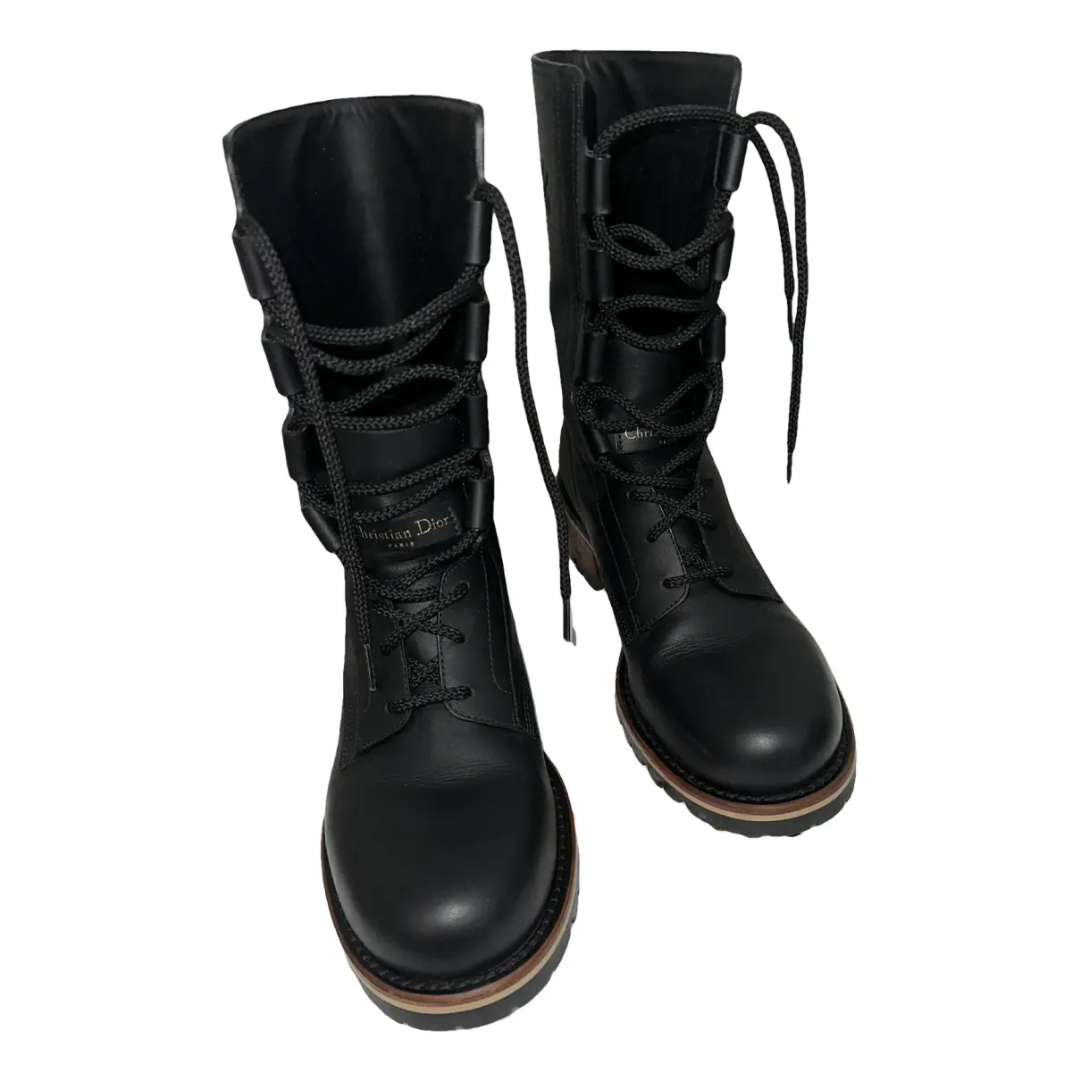 D-Trap leather boots
