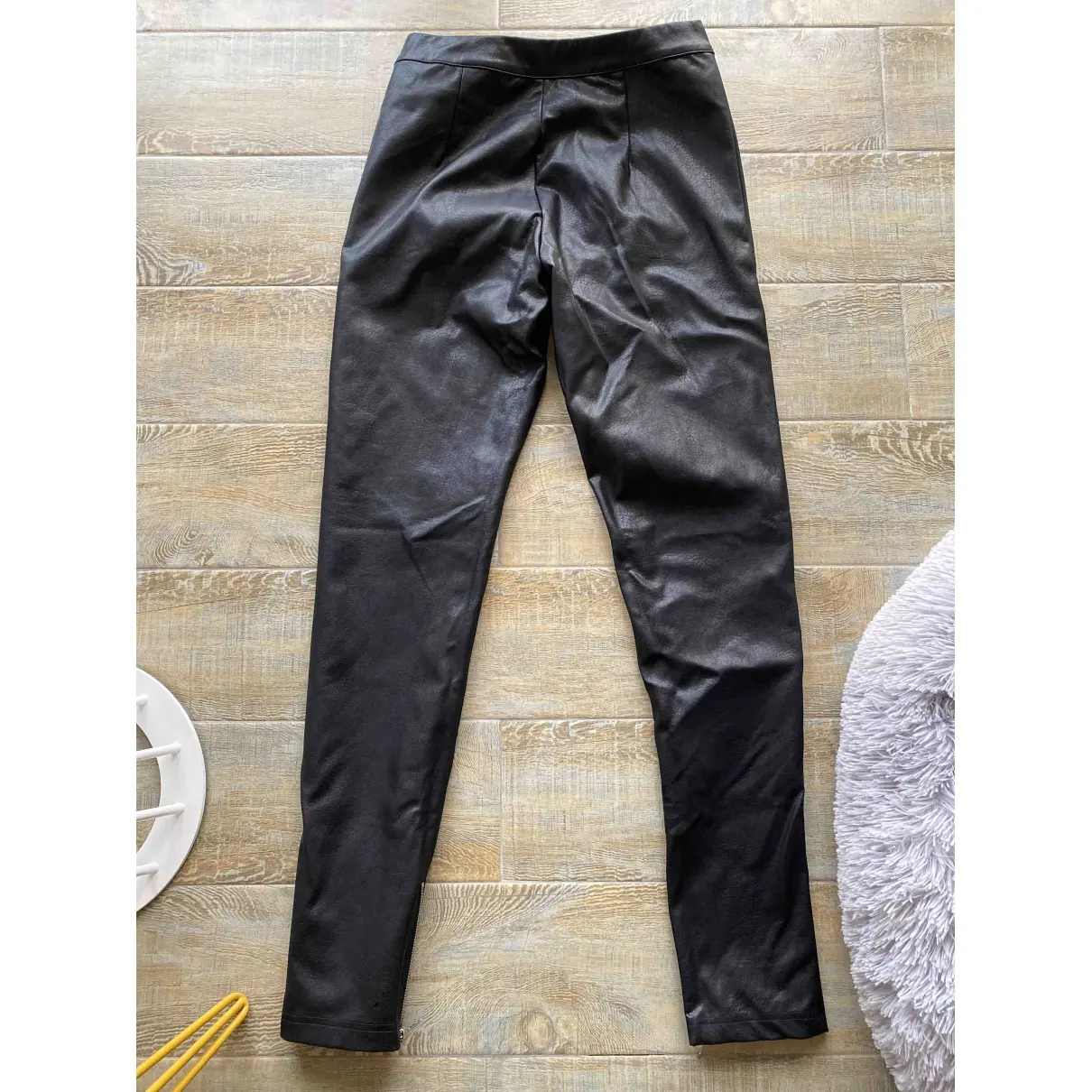 Danielle Guizio Leather trousers for sale