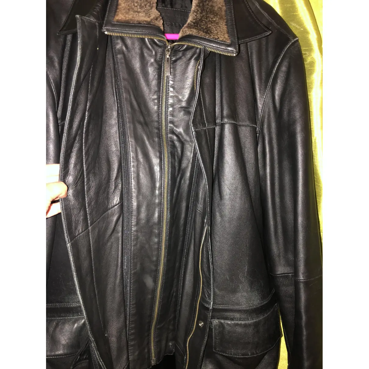 Leather jacket De Fursac