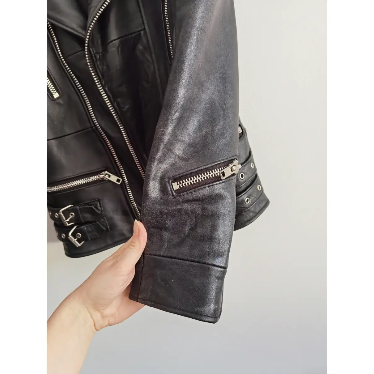 Leather biker jacket Deadwood