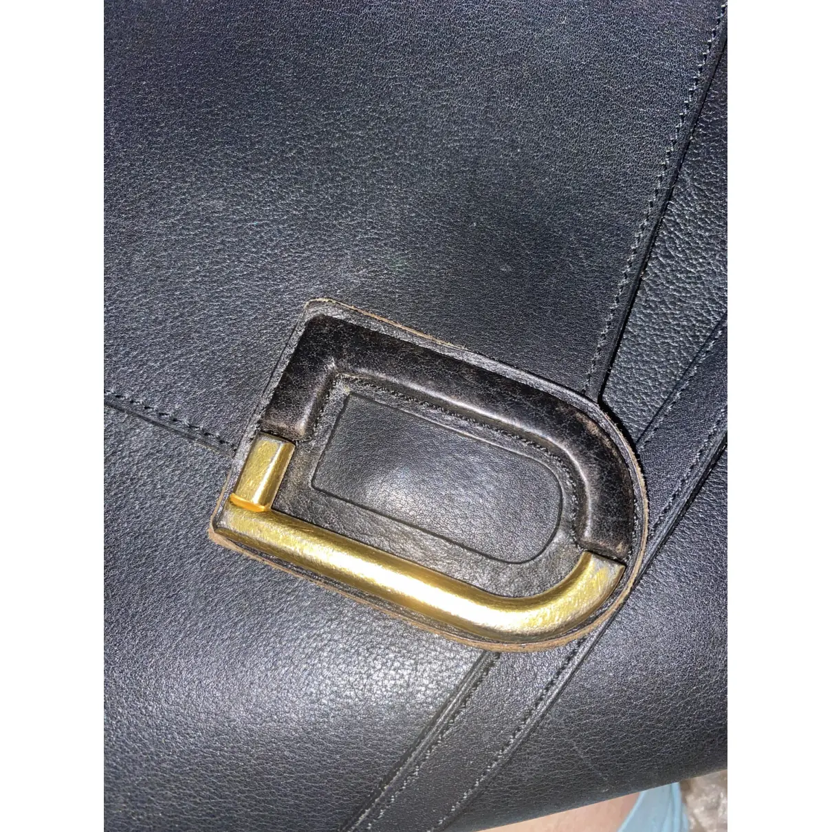 Leather handbag Delvaux