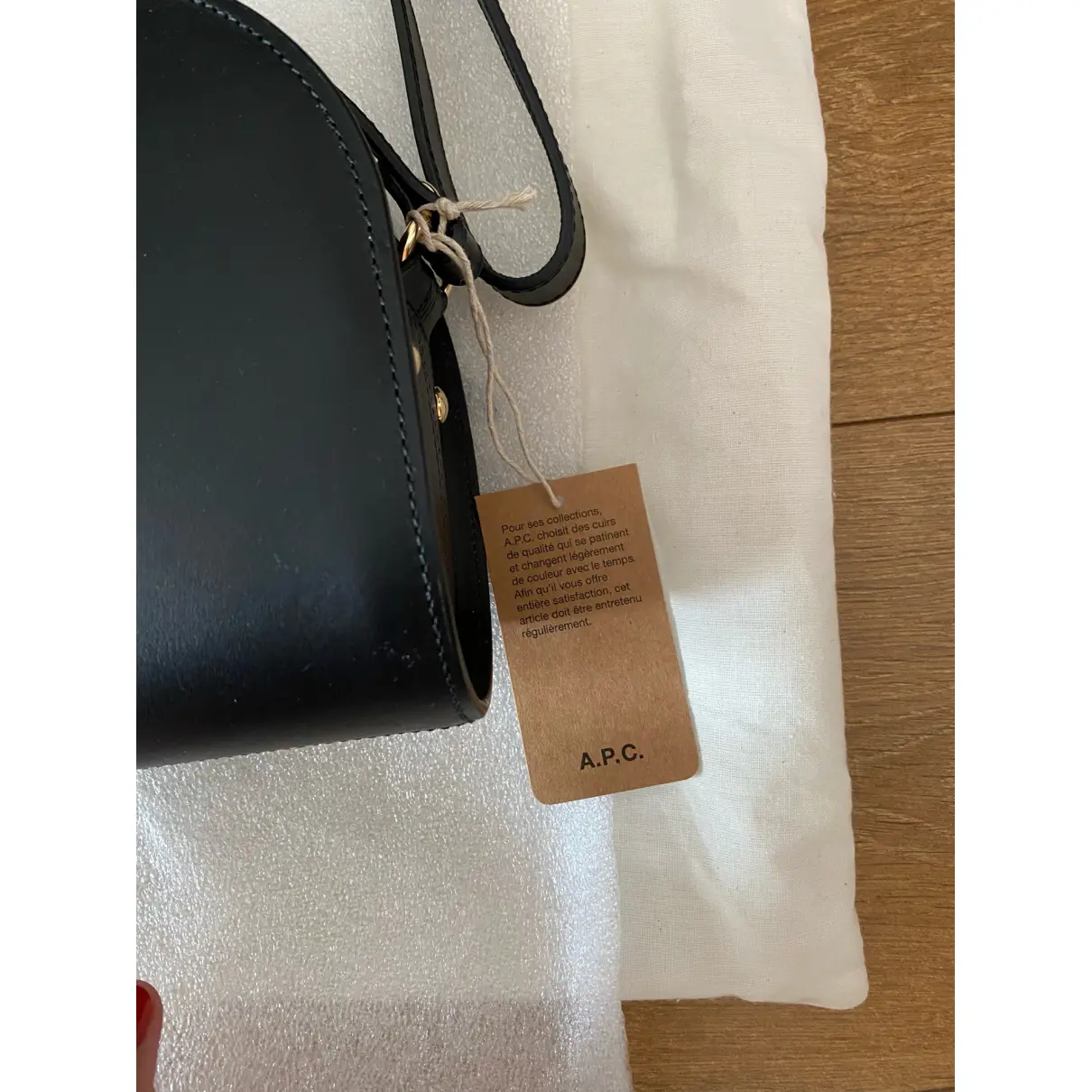 Demi-lune leather handbag APC