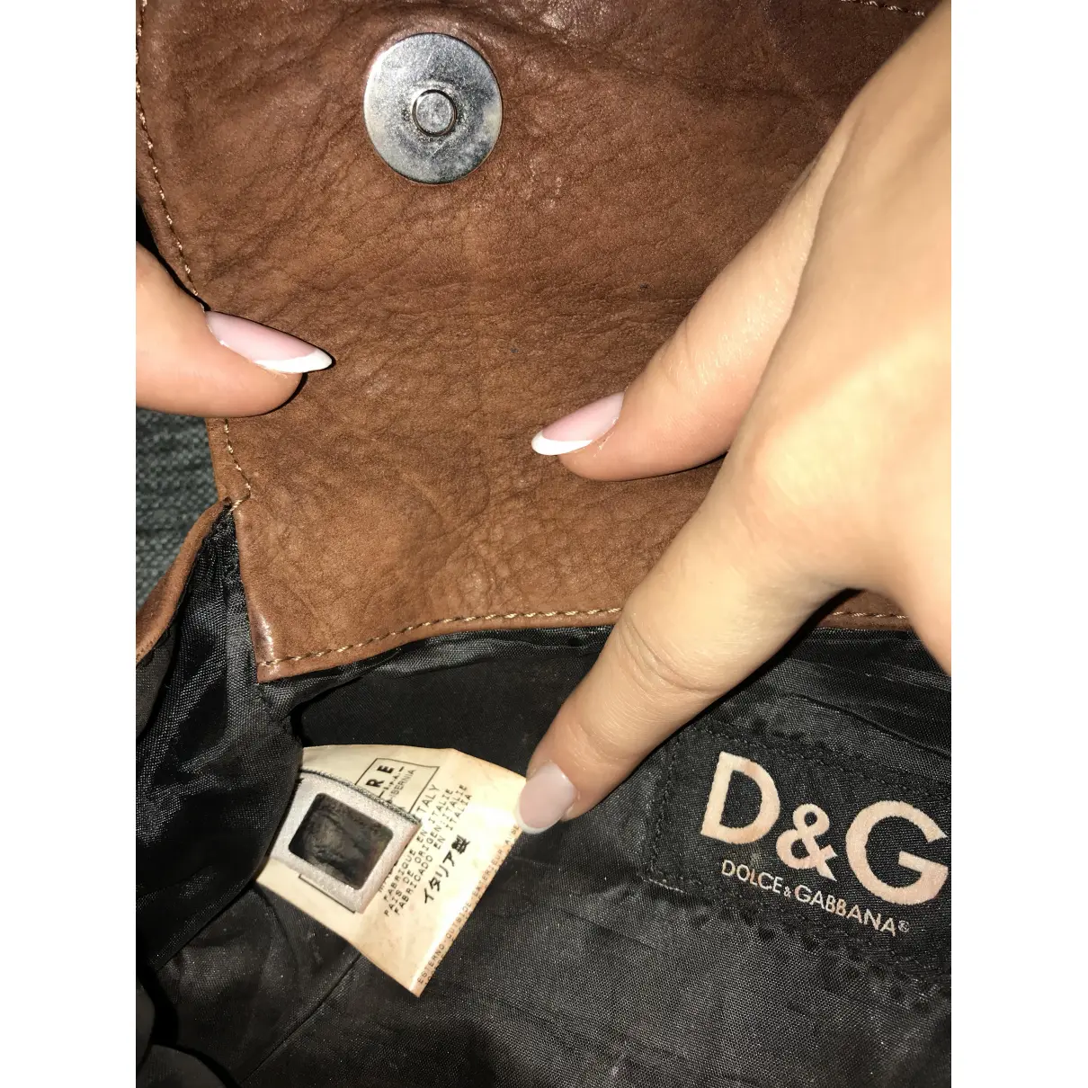Leather clutch bag D&G