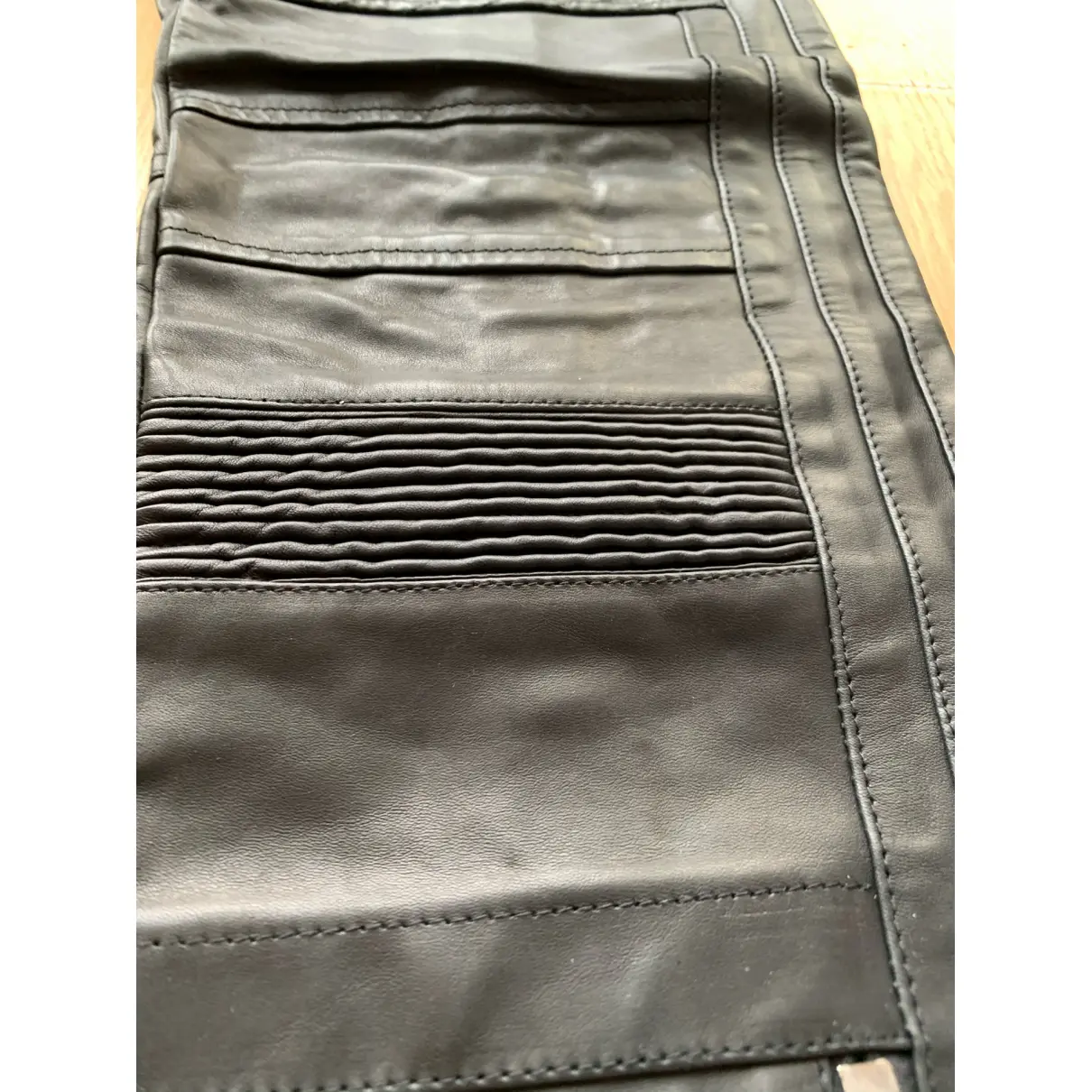 Leather trousers Diesel Black Gold