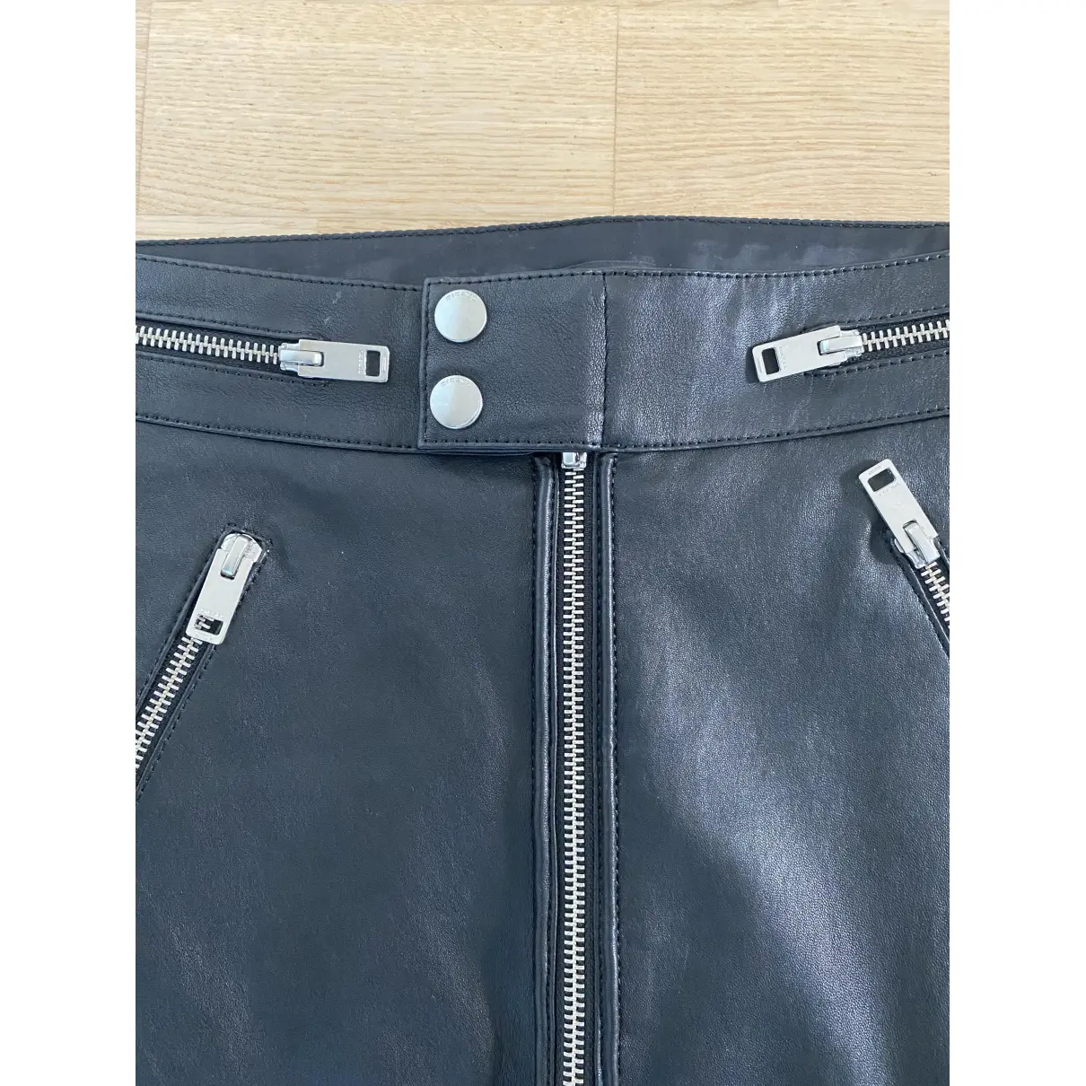 Leather mid-length skirt Diesel