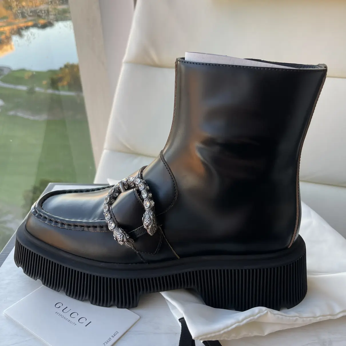 Dionysus leather boots Gucci