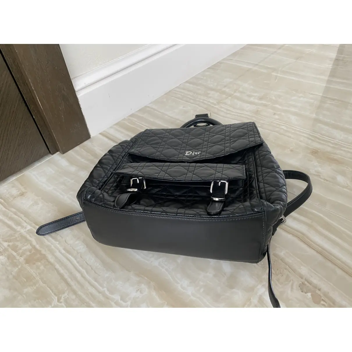 Leather backpack Dior - Vintage