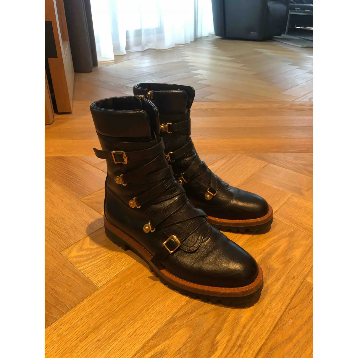 Buy Dior Leather biker boots online