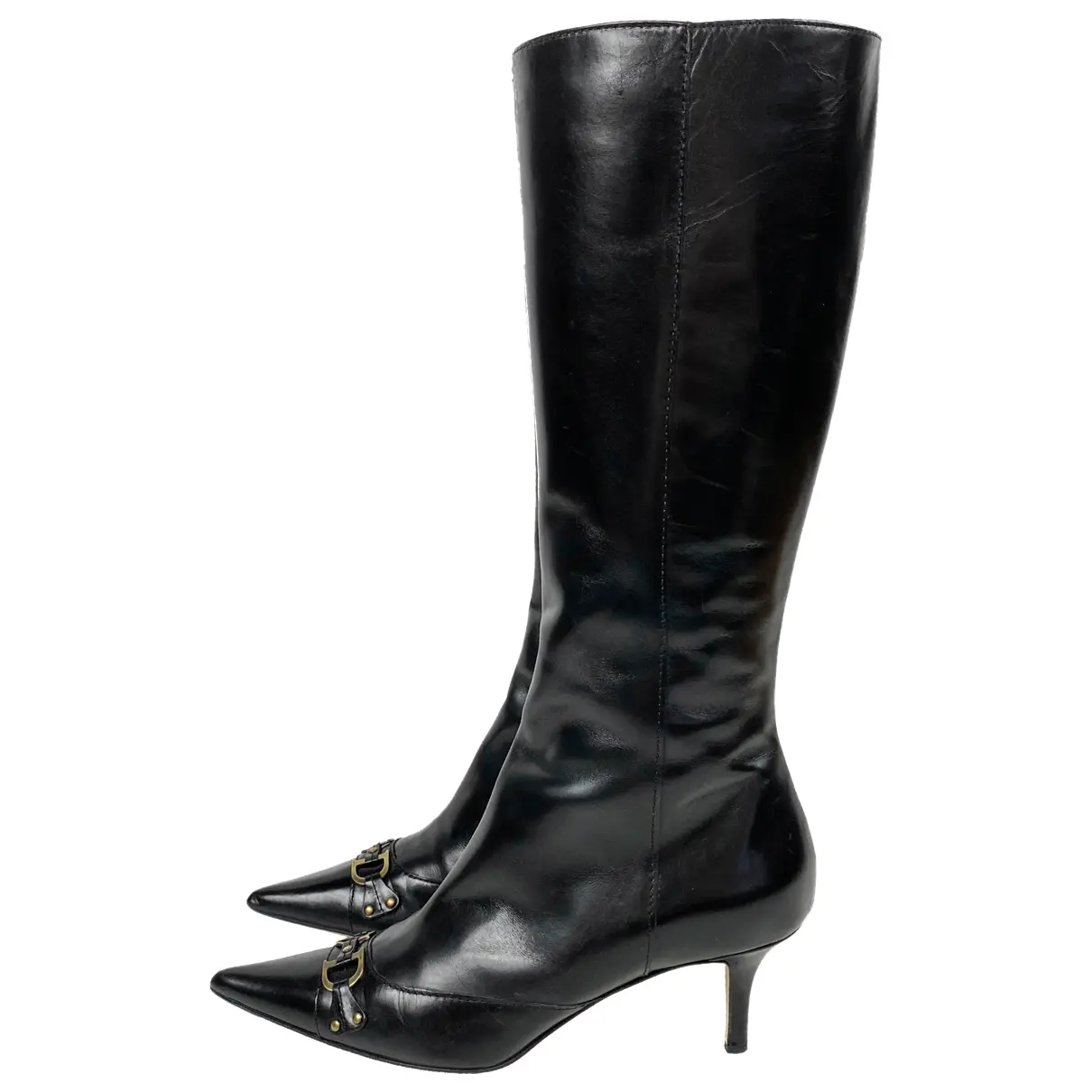 Leather boots Dior - Vintage