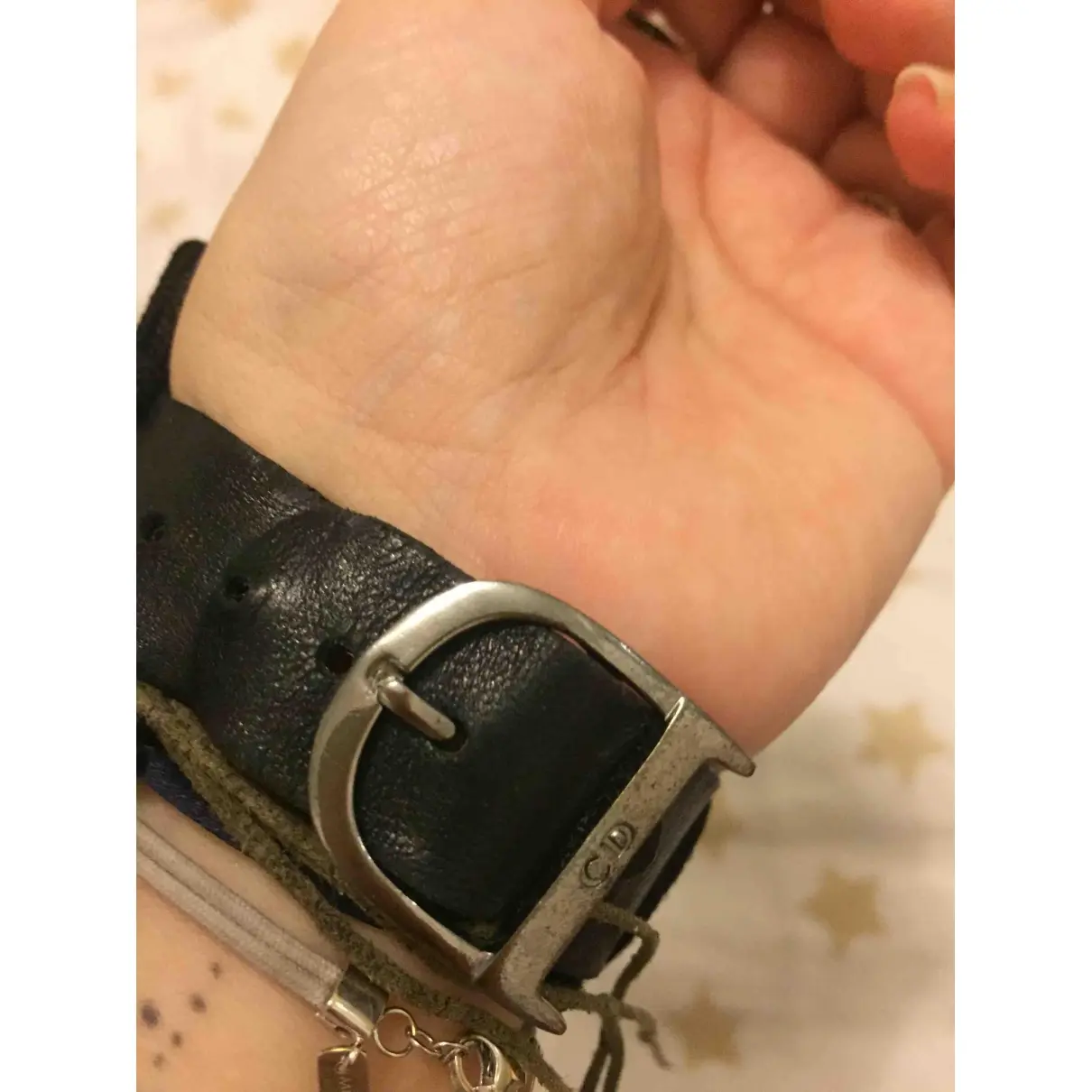 Leather bracelet Dior - Vintage