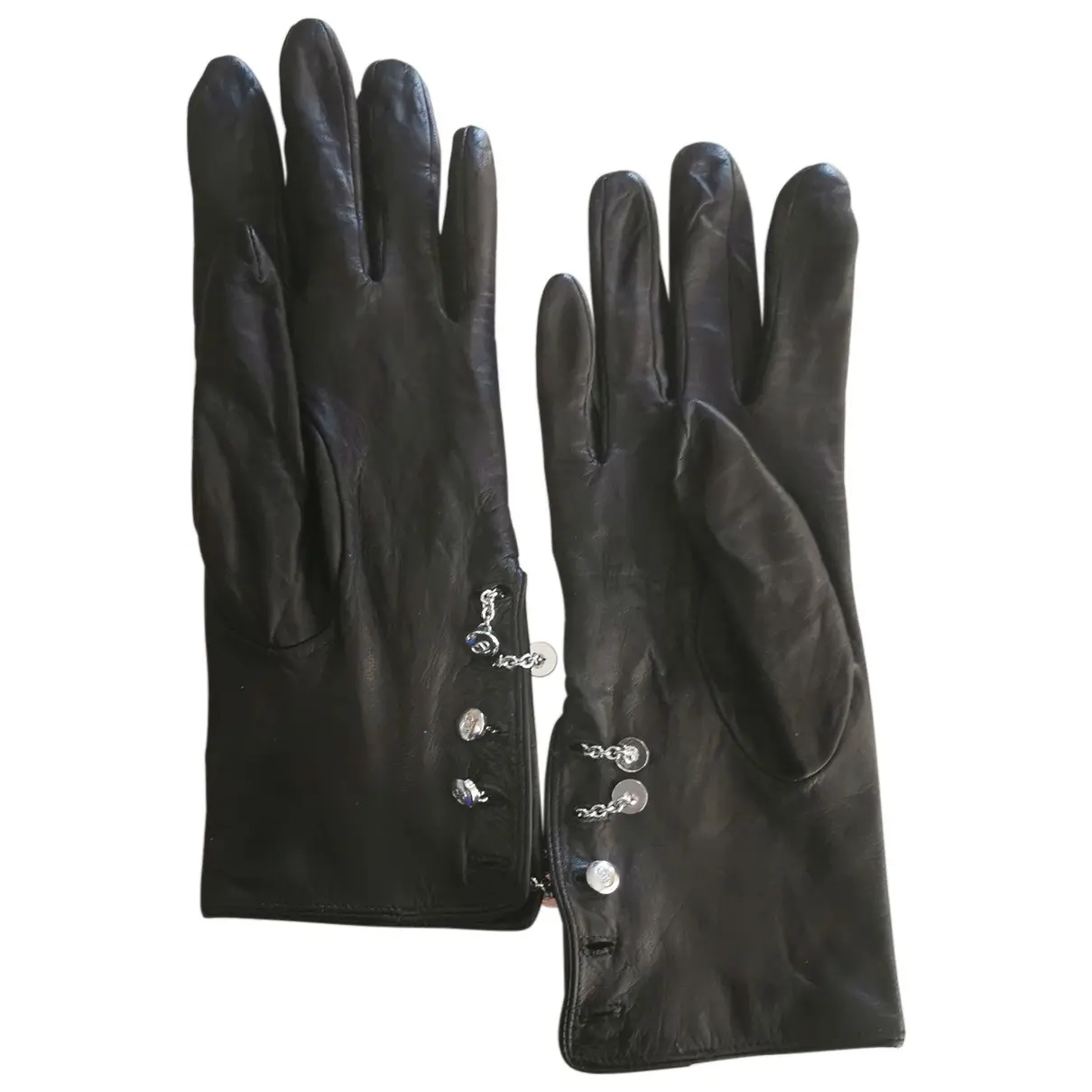 Leather gloves Dior - Vintage