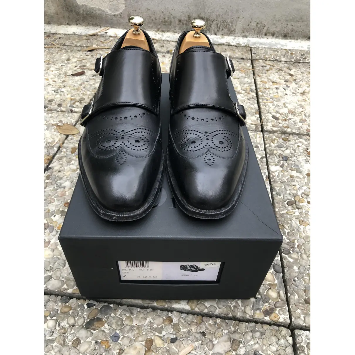 Leather flats Dior Homme
