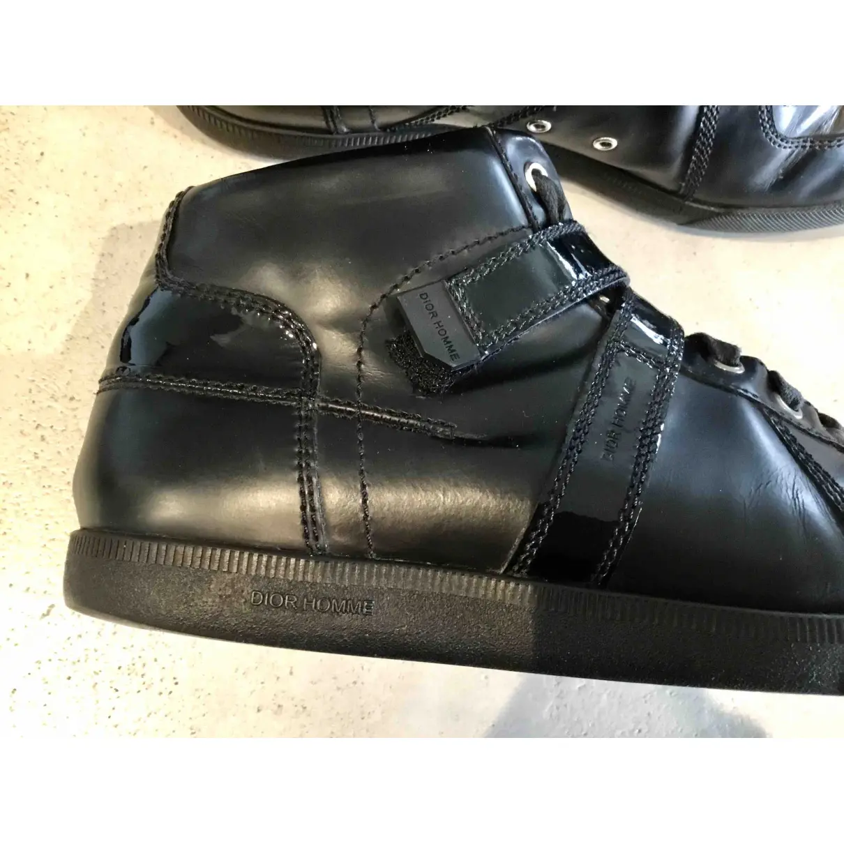 Leather high trainers Dior Homme - Vintage