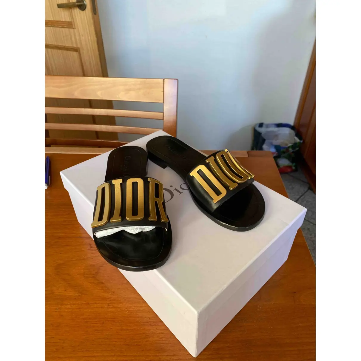 Dior Dio(r)evolution leather mules for sale