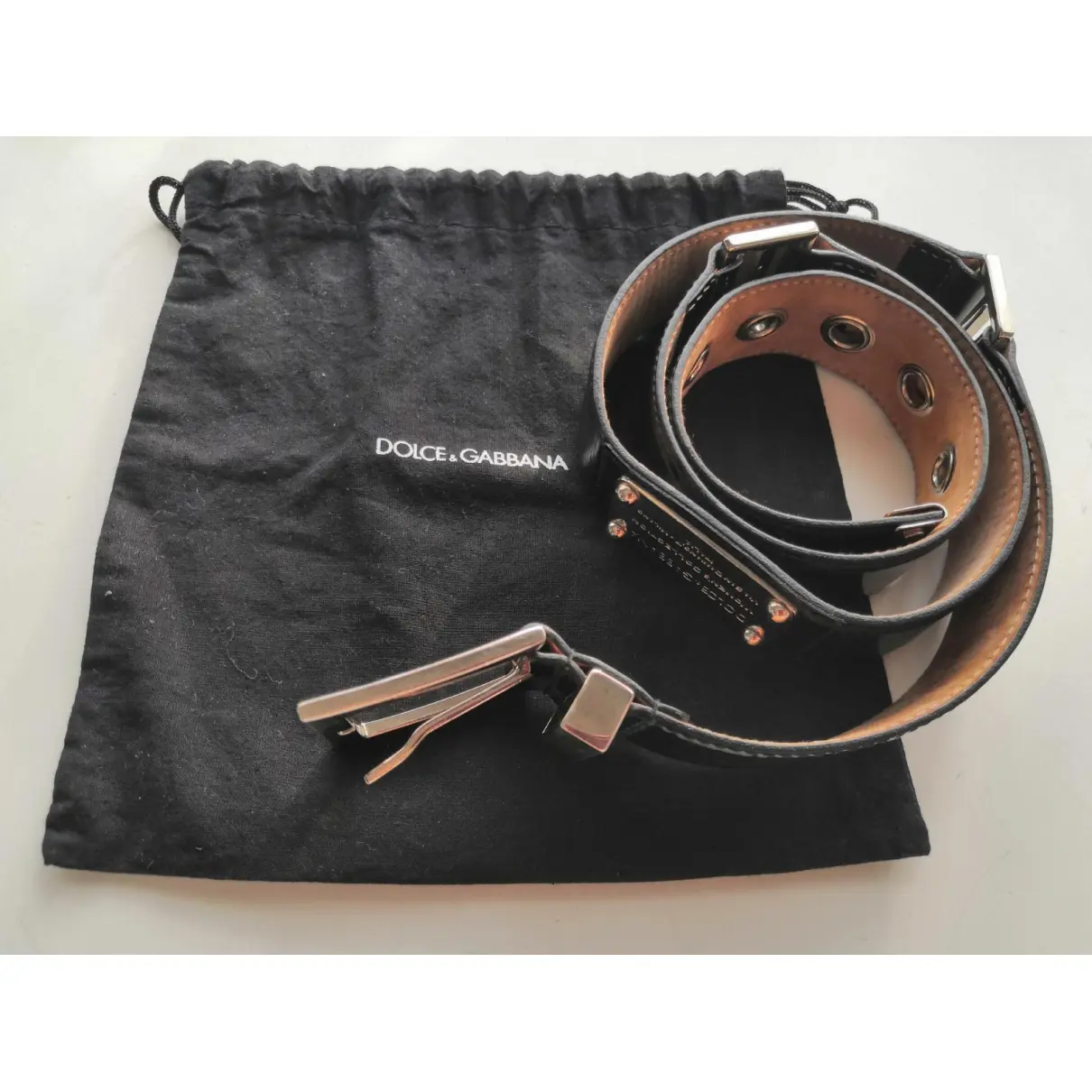 Leather belt Dolce & Gabbana - Vintage