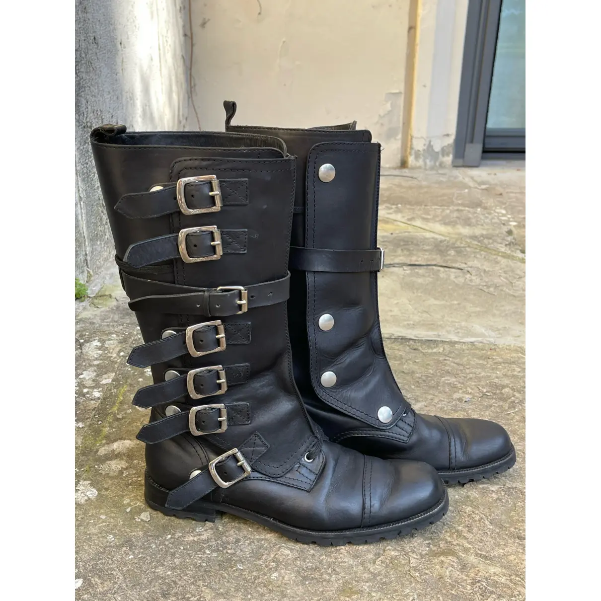 Buy Dolce & Gabbana Leather biker boots online