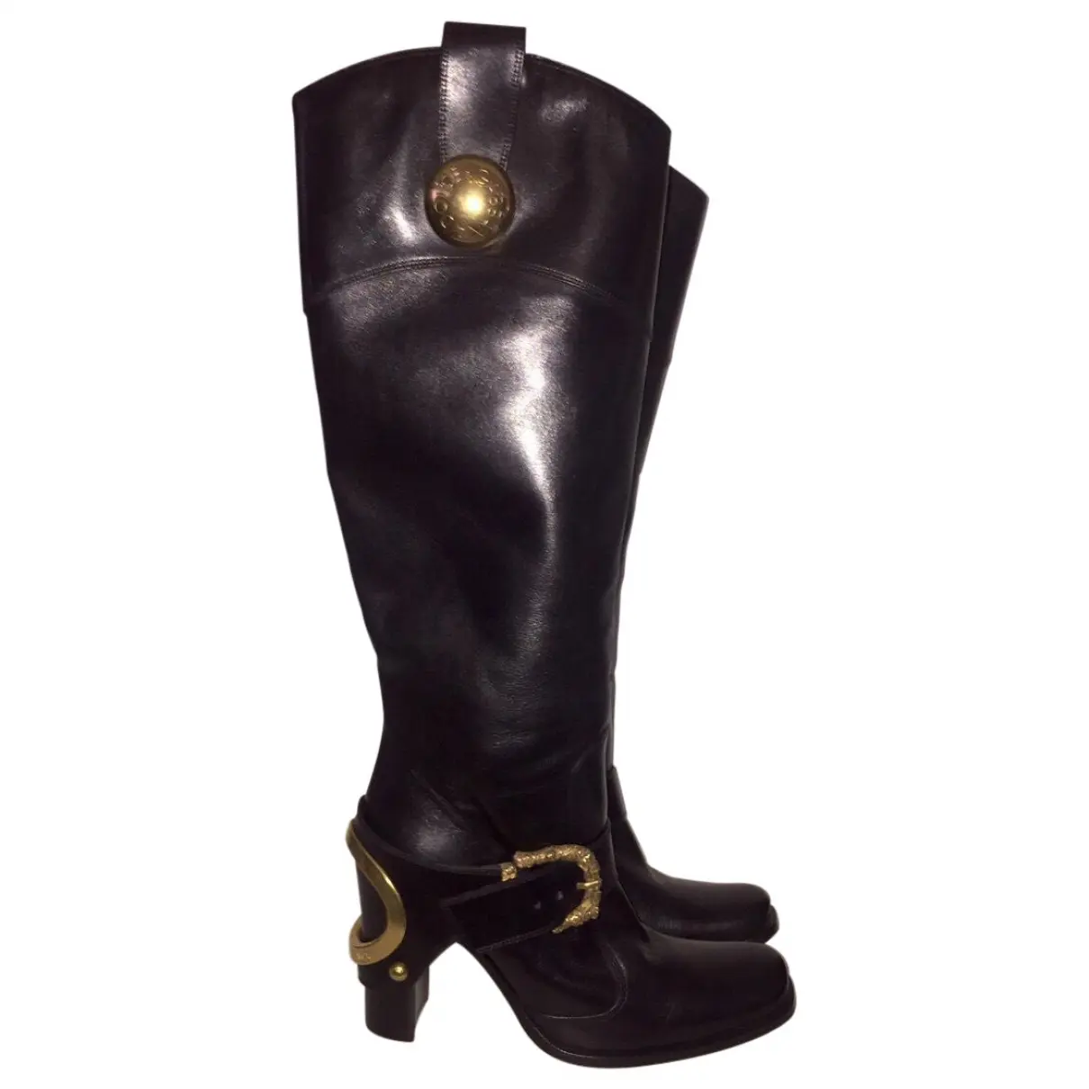 Leather boots Dolce & Gabbana - Vintage