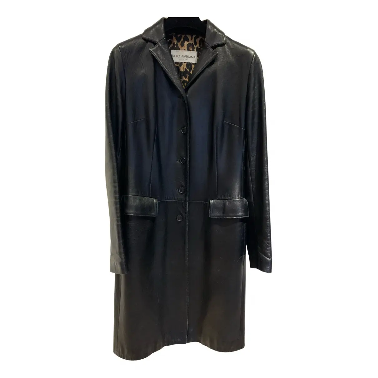 Leather coat Dolce & Gabbana