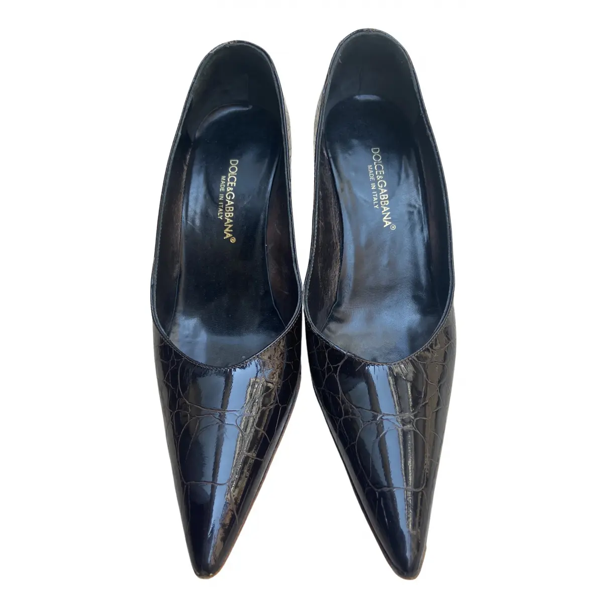 Leather heels Dolce & Gabbana - Vintage