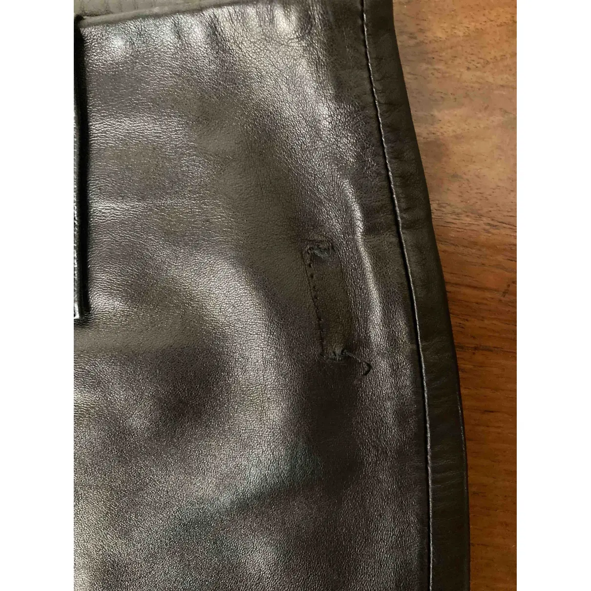 Leather mini skirt Dolce & Gabbana