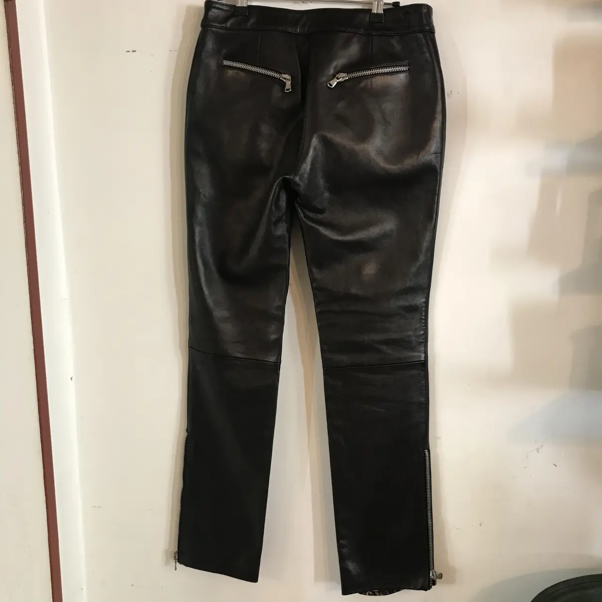 Buy Dolce & Gabbana Leather straight pants online - Vintage