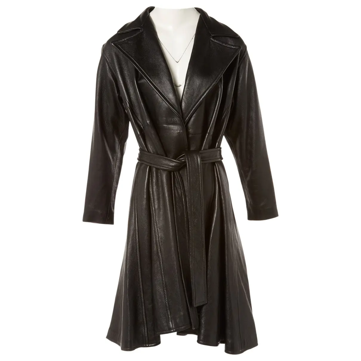 Leather coat Donna Karan