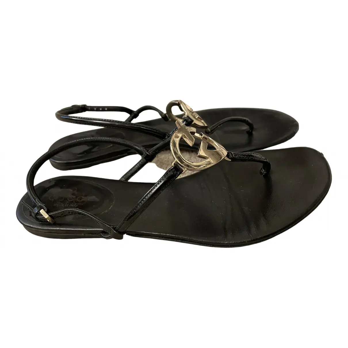 Double G leather sandal Gucci