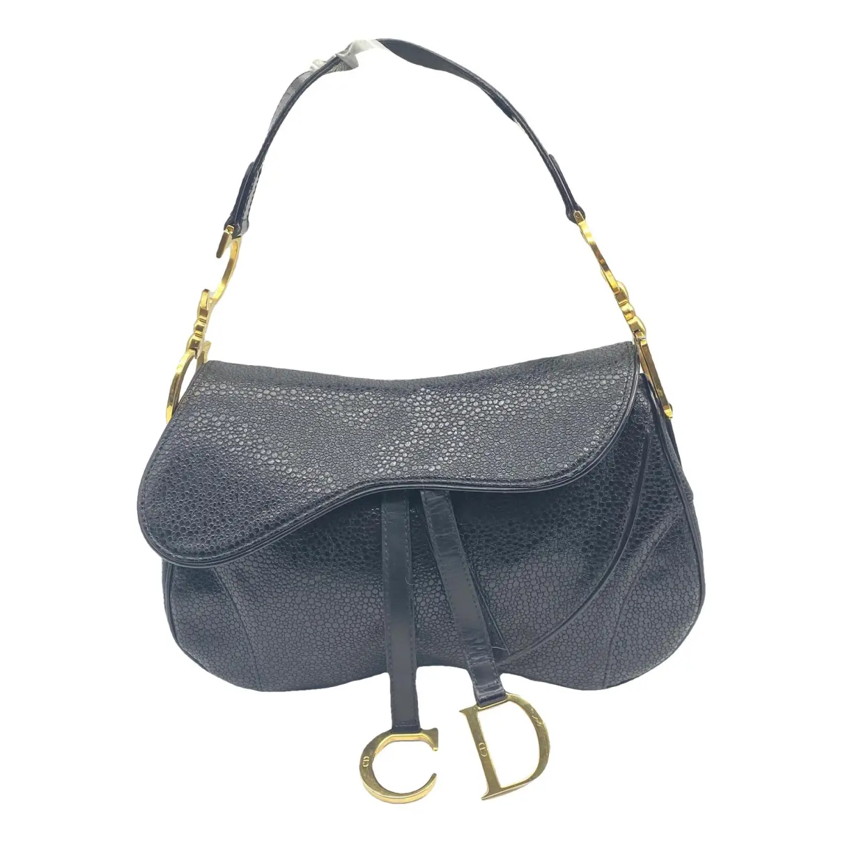 Double Saddle leather handbag