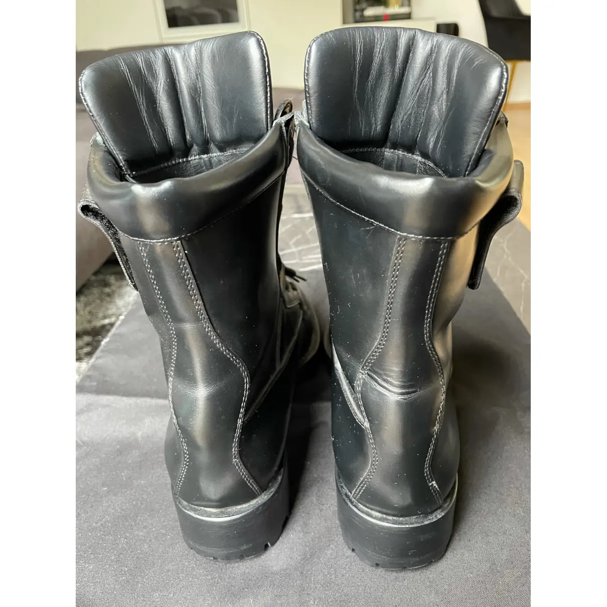 Leather biker boots Dsquared2