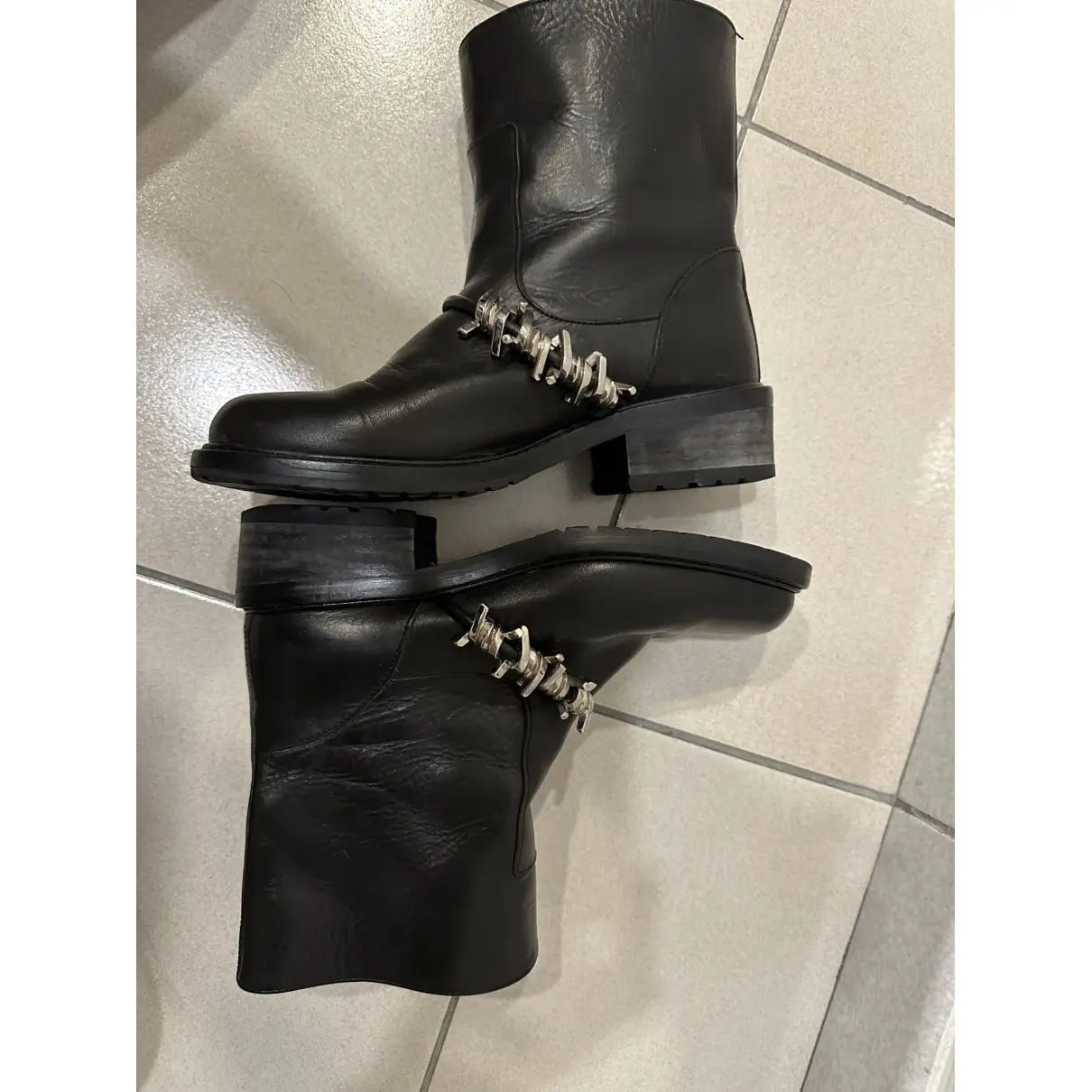 Leather biker boots Dsquared2