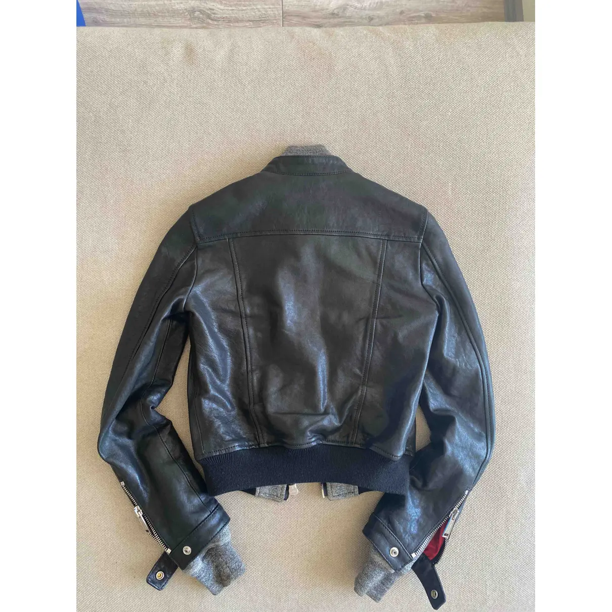 Buy Dsquared2 Leather biker jacket online