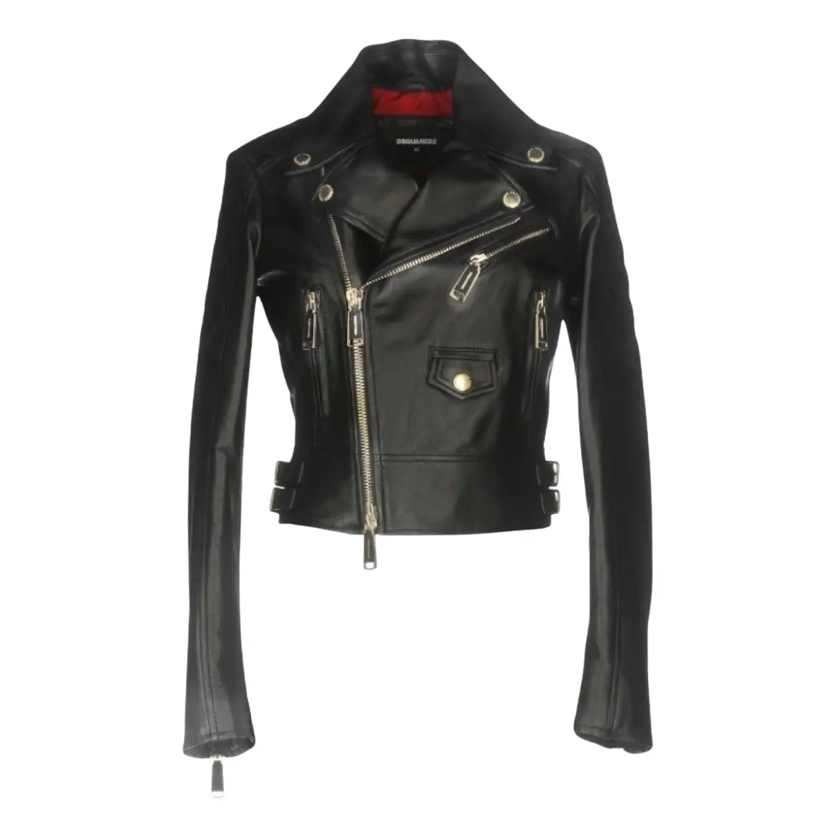 Leather biker jacket Dsquared2