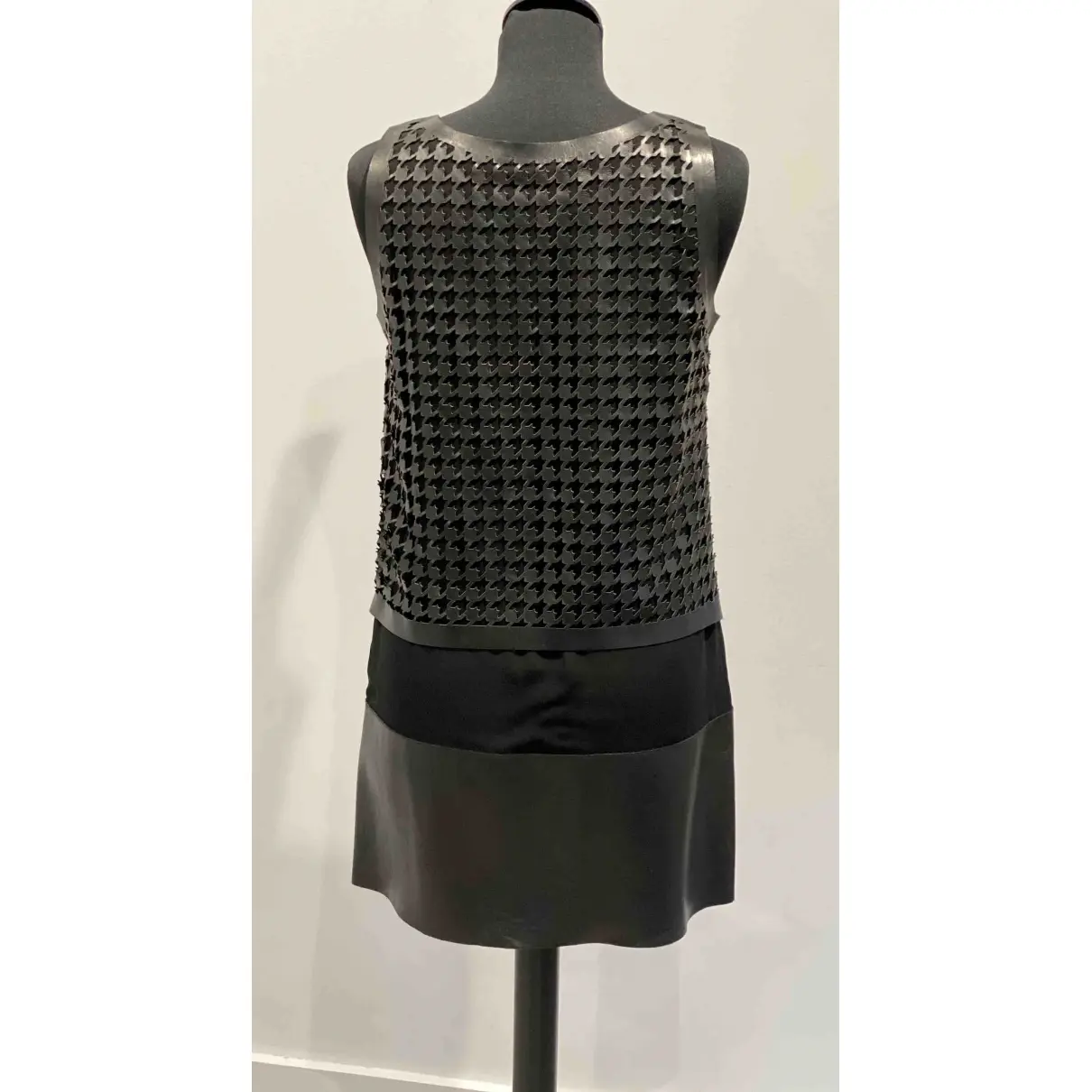 Buy Check 1 Leather mini dress online