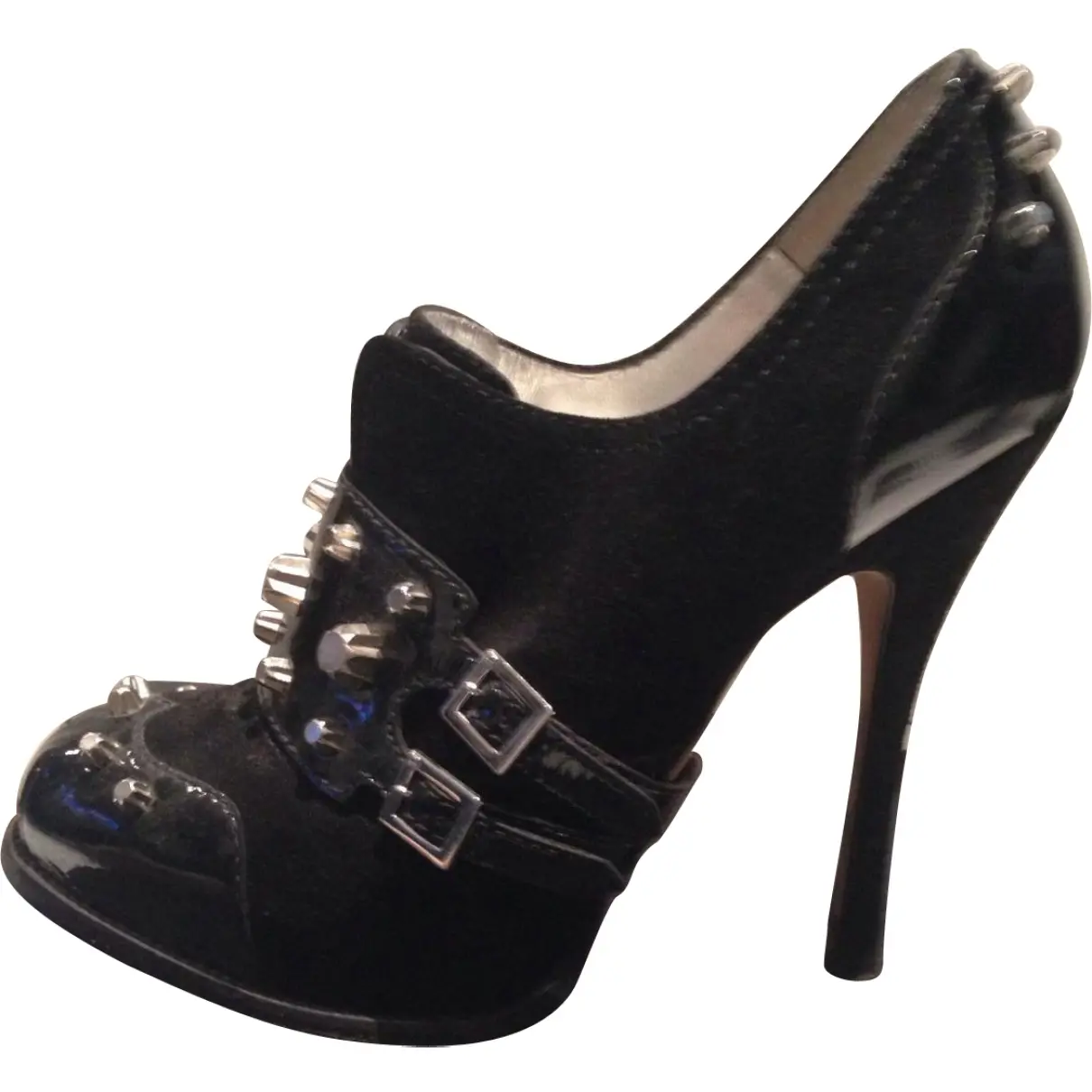 Black Leather Heels Dsquared2