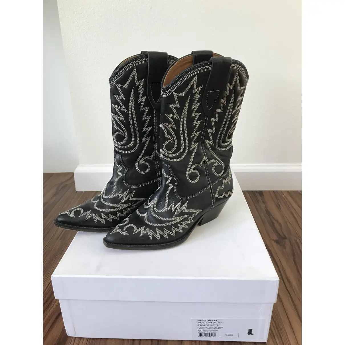 Duerto leather cowboy boots Isabel Marant