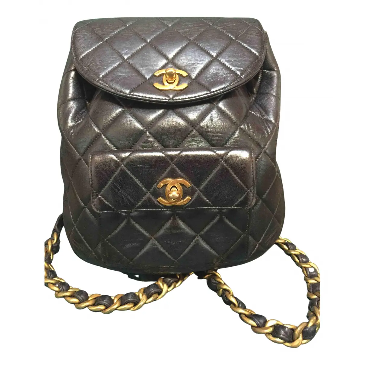 Duma leather backpack Chanel - Vintage