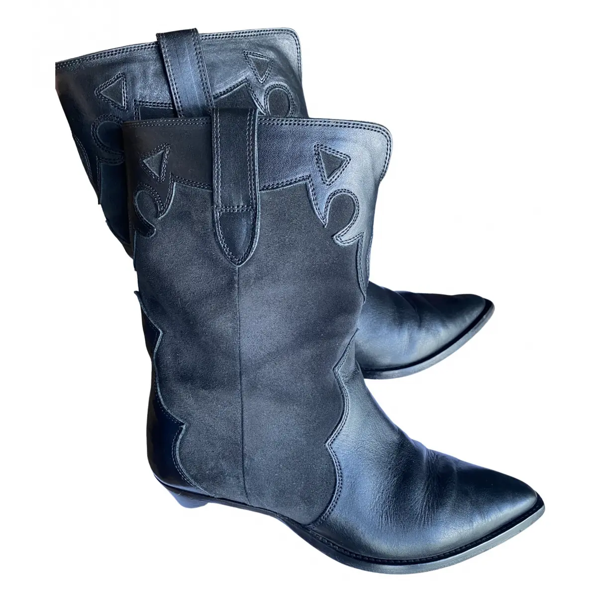 Duoni leather western boots Isabel Marant