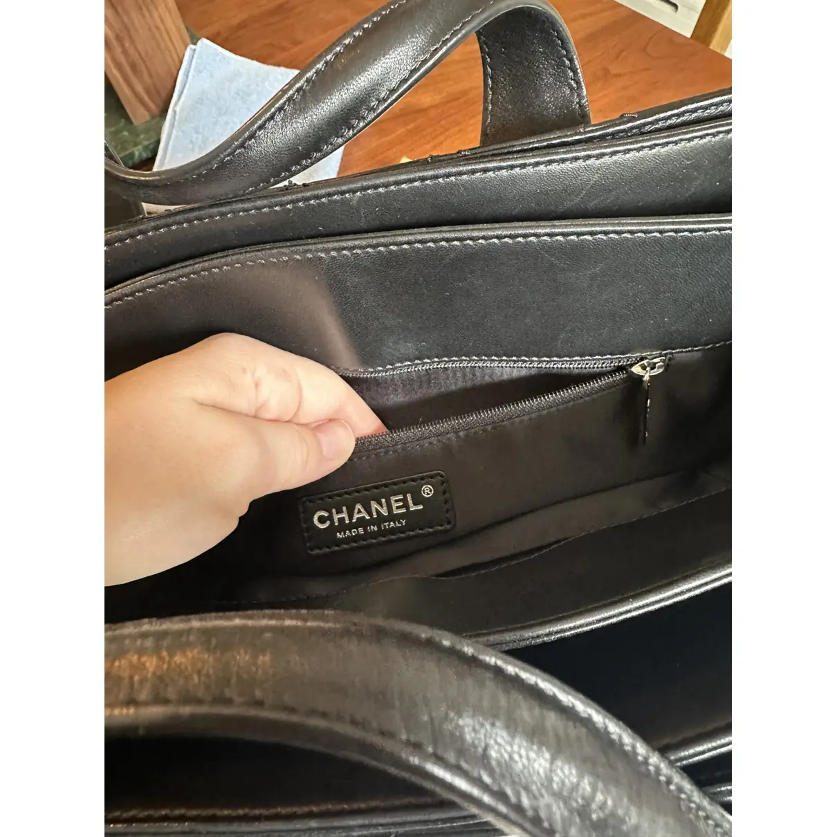Easy Carry leather satchel Chanel