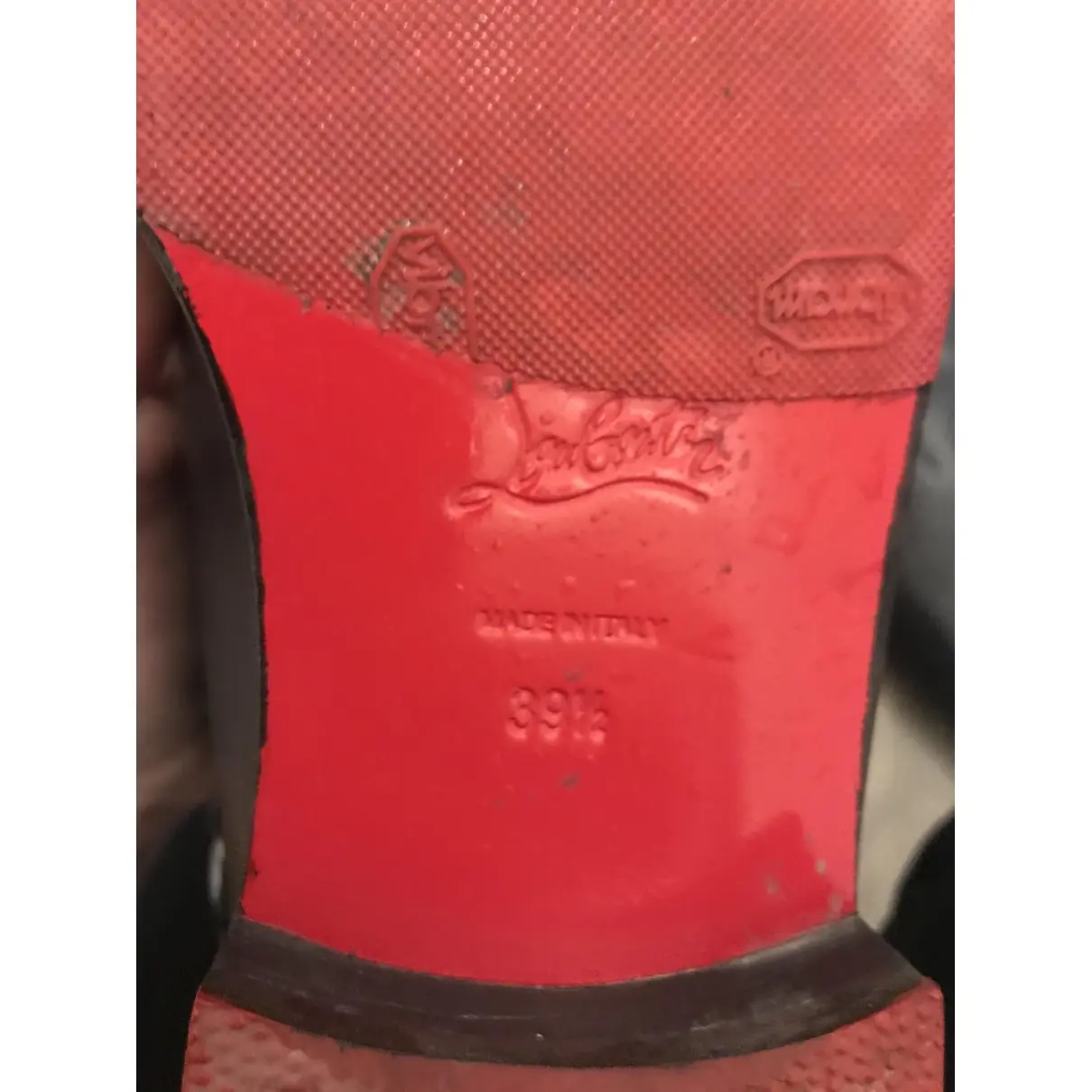 Buy Christian Louboutin Egoutina leather riding boots online