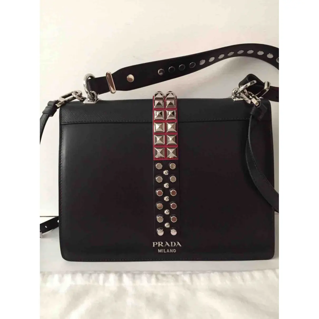 Elektra leather handbag Prada