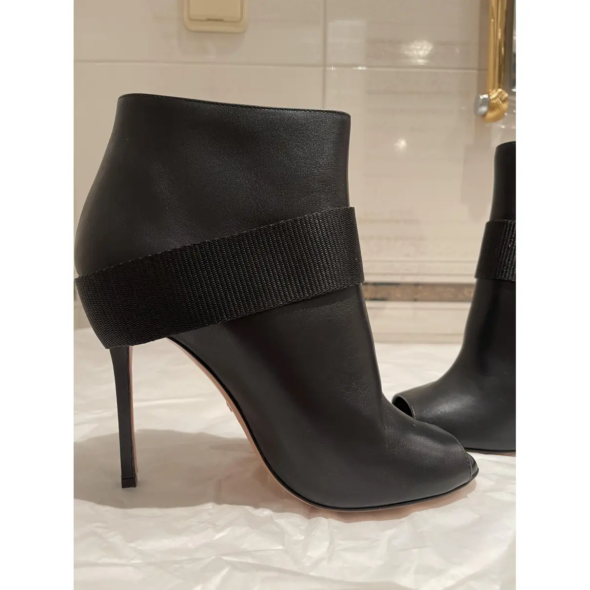 Buy Elisabetta Franchi Leather open toe boots online