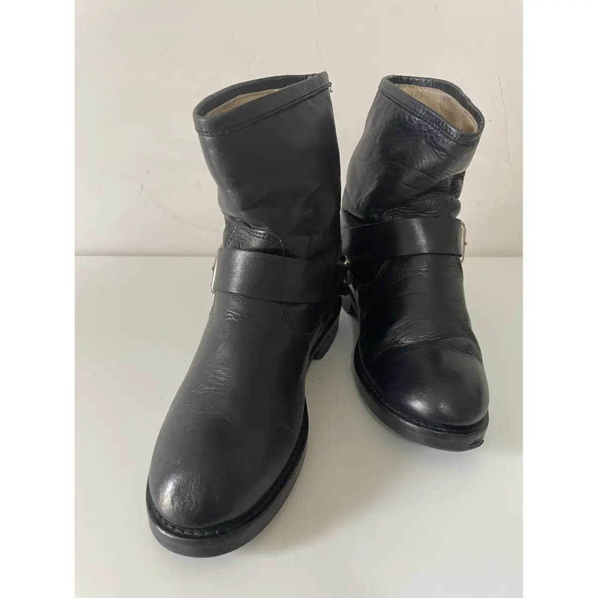 Leather ankle boots Elisabetta Franchi